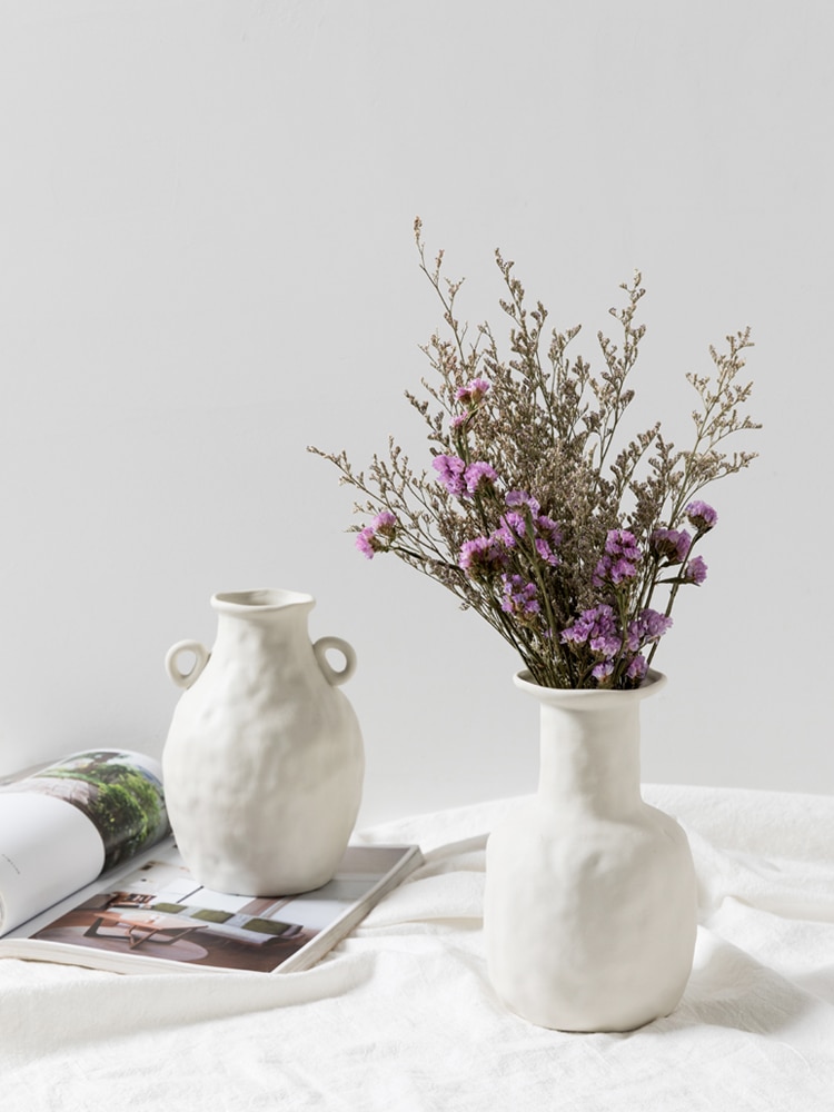 Vase dekoration hjem nordisk keramik vase hjem kunst blomsterarrangement tørret blomster dekoration lille vase dekoration