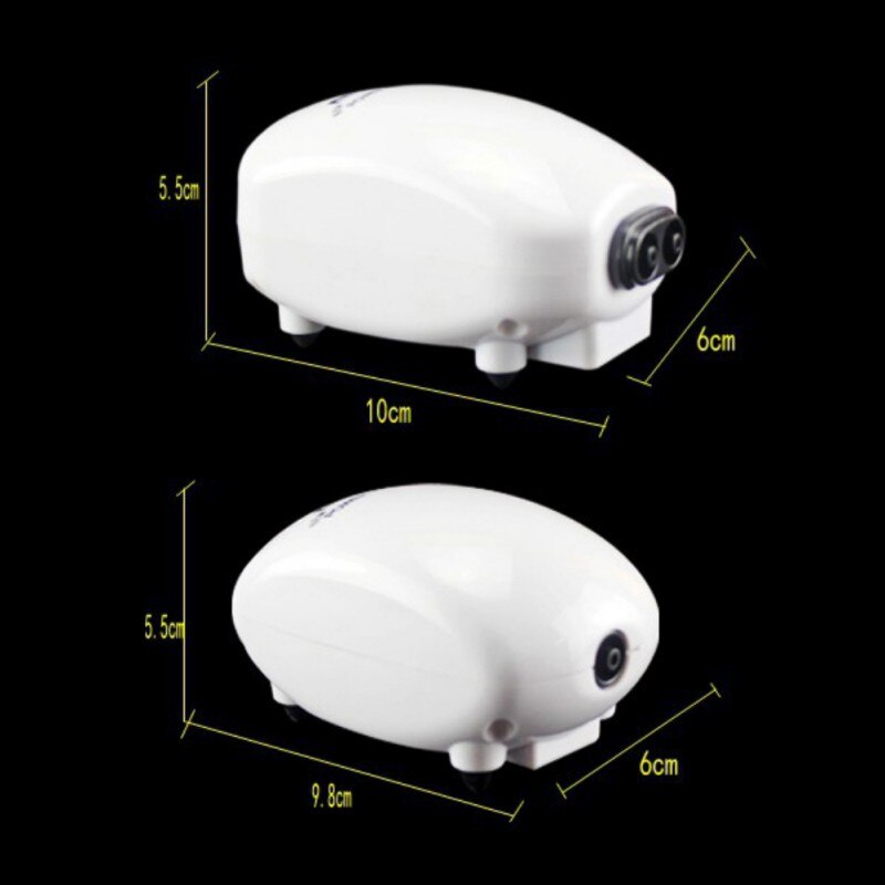 Luchtpomp luchtcompressor ultra stille aquarium zuurstof luchtpomp enkele & dubbele uitlaat 3w 220-240v eu stekker visaccessoires