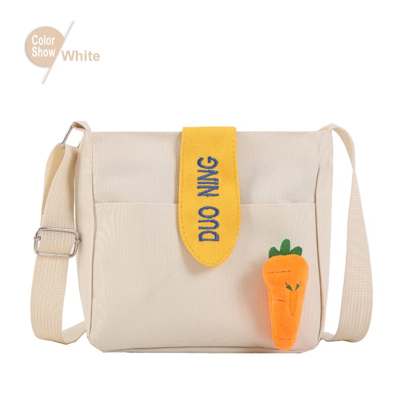 Casual Vrouwen Messenger Bags Leuke Canvas Wortel Meisjes Crossbody Tassen Student Schoudertas Dames Kleine Handtassen School