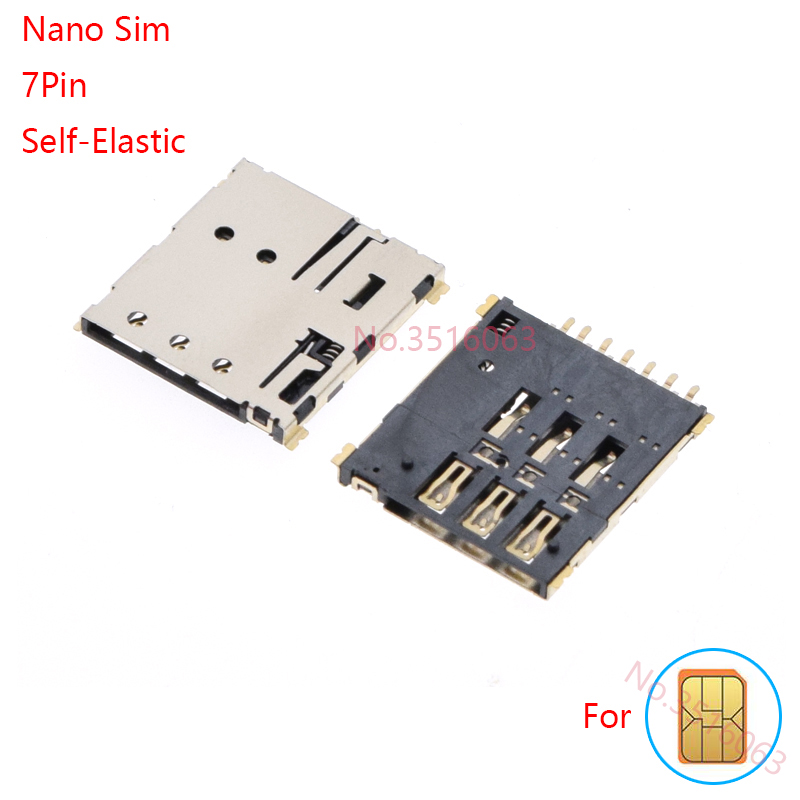2/5/10Pcs Mini/Micro/Nano SD/Sim Card Holder 6/7/8/9/10Pin Sim Slot Socket Connector Push/Self-Elastic/Pop-Up/Clamshell/Pull-Out: Red / 5-9Pcs