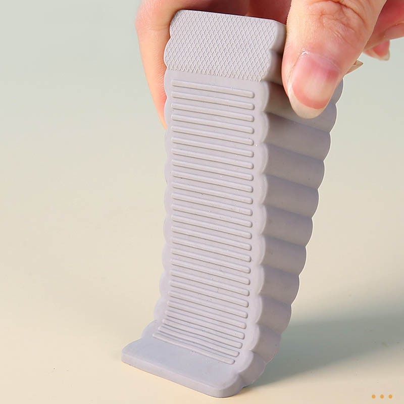 Safety Silicone Door Stopper Door Bottom Windproof Block Wedge Door Stopper Home Office Door Rear Retainer Anti-collision Pad
