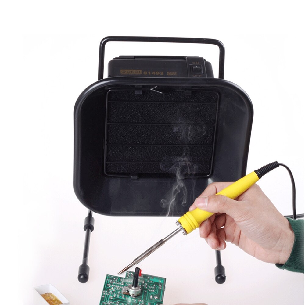 14W/16W przenośny pochłaniacz dymu lutowniczego ESD odciąg dymu robić lutownicy praca z gąbką filtrującą akcesoria robić narzędzi spawalniczych