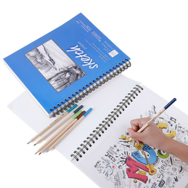100 Sheets 9x12" Sketch Drawing Paper Book Sketchbook Sketching Artist Pad Stationery School Supplies