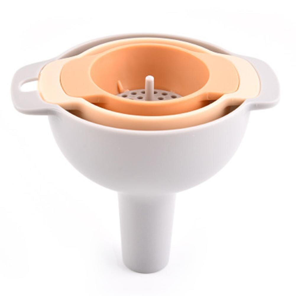 1Pcs Household Filter Multi-function Funnel Set Oil Plastic Wine Sub-packaging Tools Oil Funnel Kitchen Can Filter Hopper S Q3J3: A