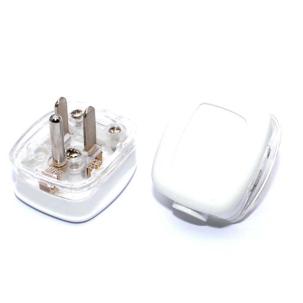 3 Pins US Plug Male Socket Electrical Wire Connect AC Power Adapter Detachable 10Amp 250V