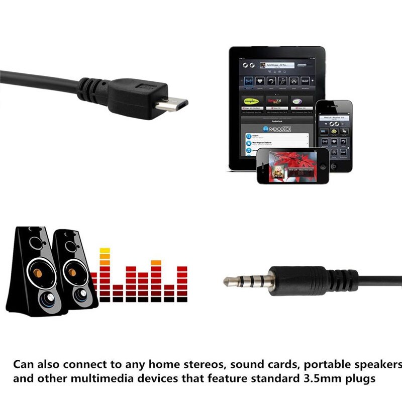 Micro Usb Male Naar Stereo 3.5Mm Mannelijke Auto Aux Out Kabel Voor Samsung Galaxy S4 Htc