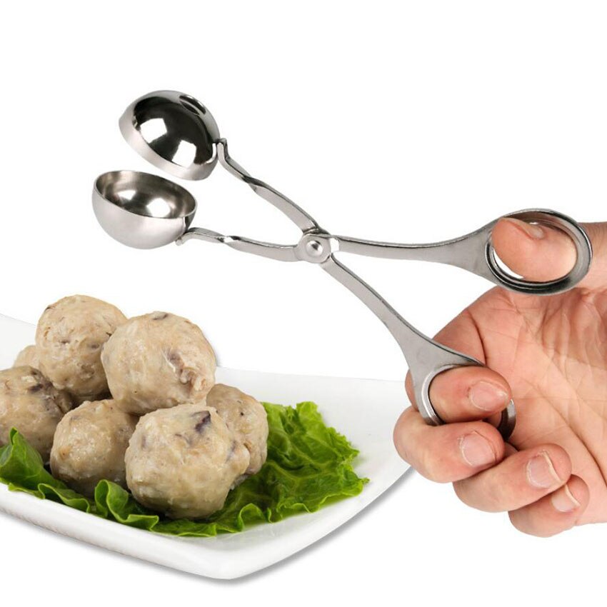 TURDOS de acero inoxidable conveniente fabricante de albóndigas de relleno Clip de albóndigas DIY carne de pescado bola de arroz de casa máquina de bolas de comida