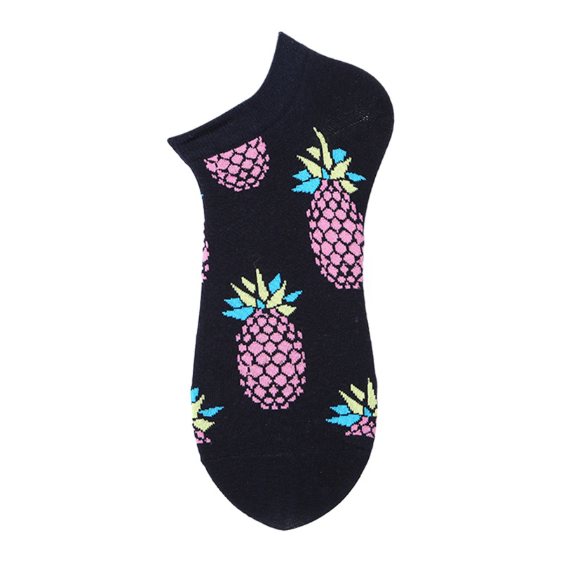 40 Style Colorful Short Socks Men Cotton Novelty Oil Painting Animals Food Avocado Casual Funny Ankle Sox: Tender green