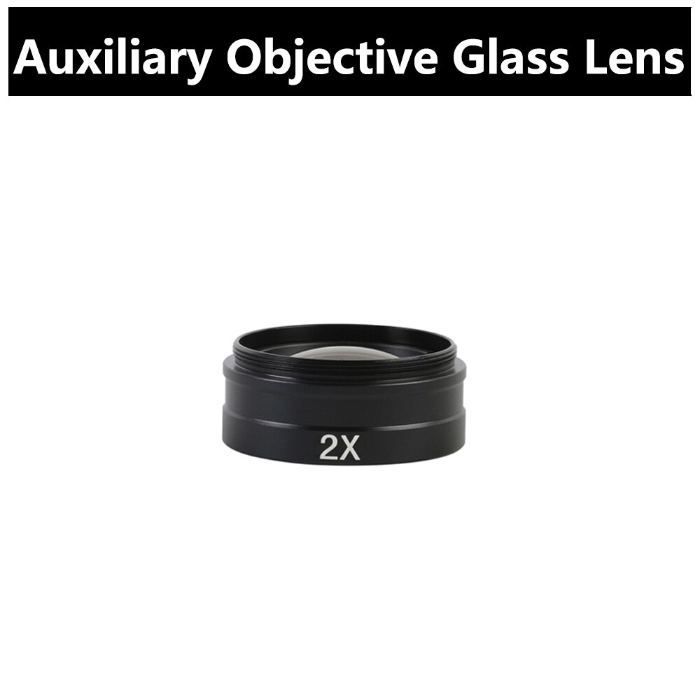 1X Protection Barlow Auxiliary Objective Glass Lens Soot 42mm For 200X 180X 130X C MOUNT Lens Industry Video Microscope Camera: set A YZN2