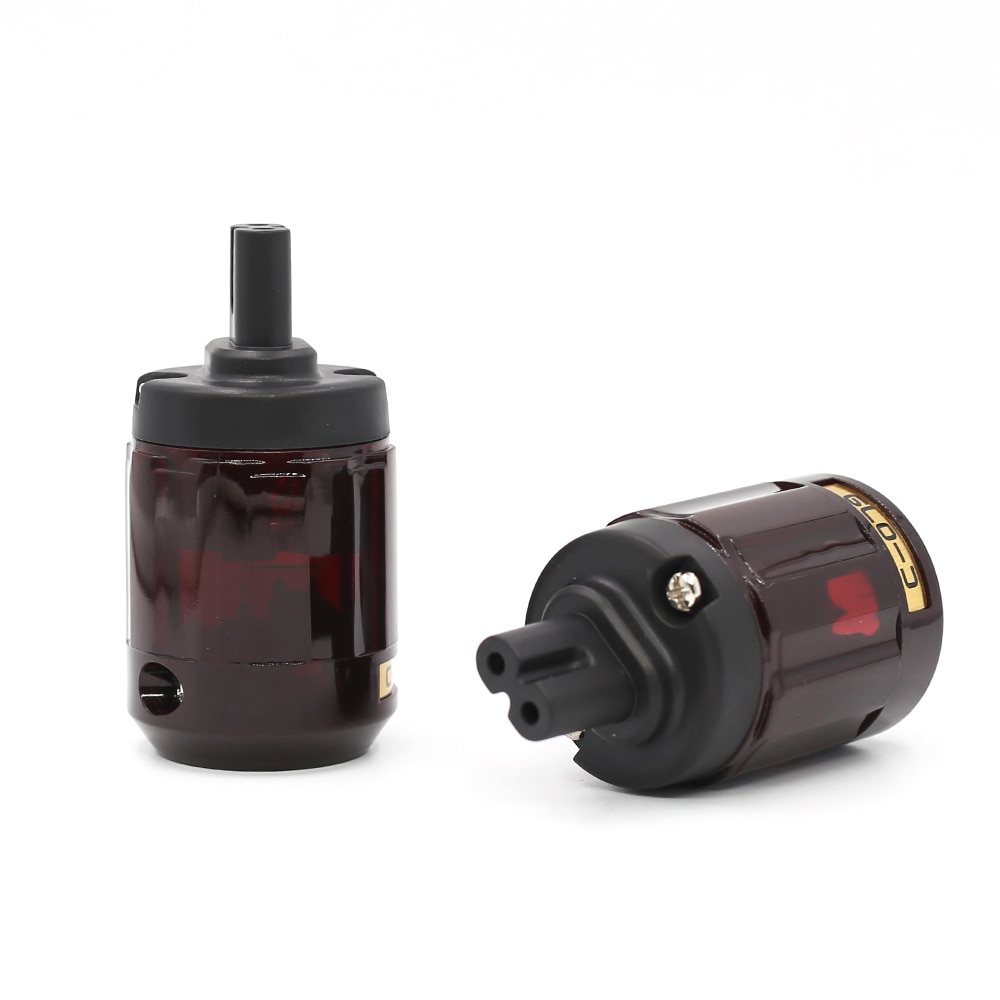 2pcs Hifi C-079 Figure 8 IEC C7 Plug Socket adapter connector hifi Audio Power Cable IEC Female Electrical Plug