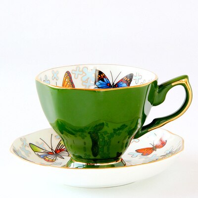 Tazas de café de cerámica para el desayuno, taza para la leche, té con bandeja, utensilios de cocina creativos, Prenest de boda y cumpleaños: Style 1