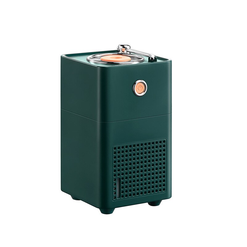 1400ml Double Spout Humidifier High Capacity USB Ultrasonic Essential Oils Diffusers Retro Aromatherapy Air Humidifier: Single Green