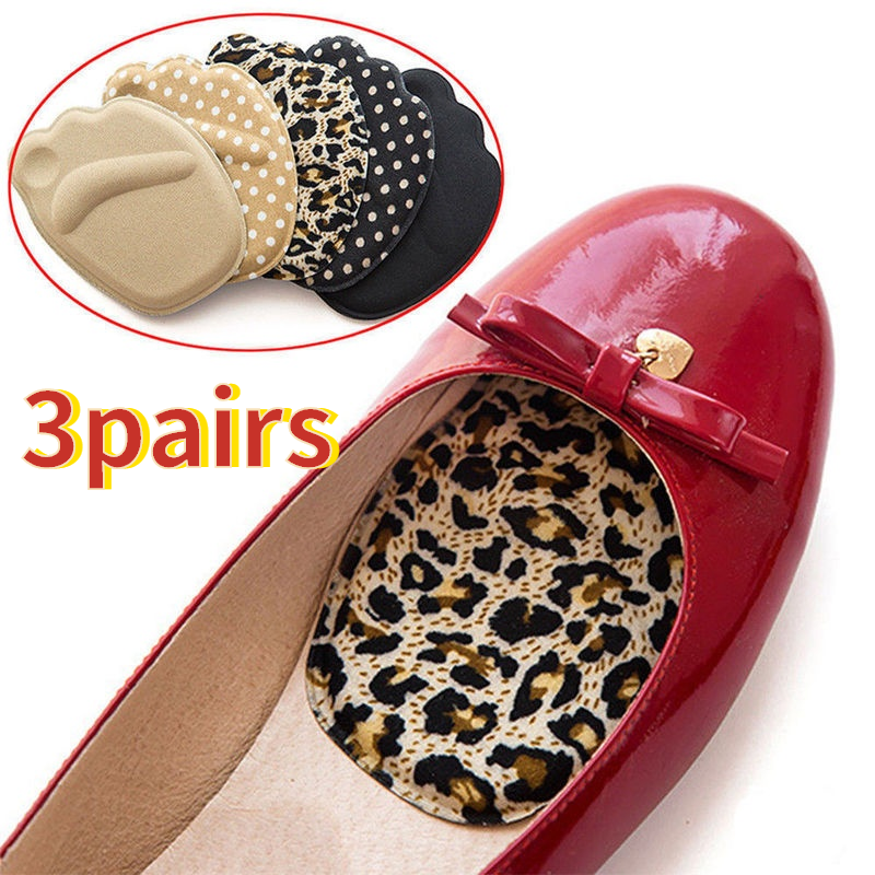 3 Pair Nuttig Zool Hoge Hak Voet Kussens Voorvoet Anti-Slip Binnenzool Ademende Schoenen Vrouwen Bescherming Voet Pad Ondersteunt inserts
