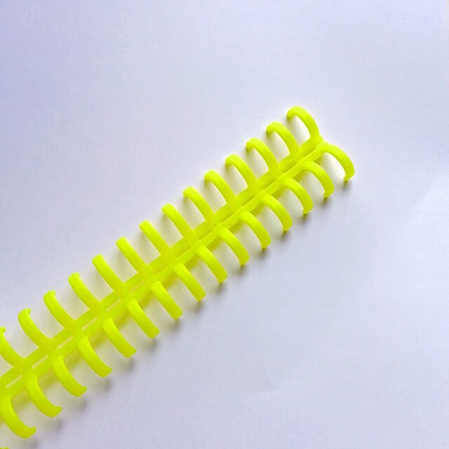 Anillo de plástico transparente con 25 orificios para encuadernación, anillo de hojas sueltas para cuaderno A4, suministros escolares, 10 Uds.: yellow