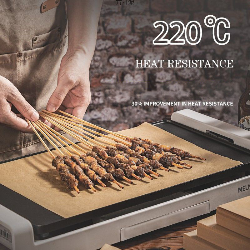 Papel antiadherente para hornear, hoja resistente a altas temperaturas, horno, microondas, parrilla, estera para hornear, papel de aceite, herramientas de cocina para hornear, 50 Uds.