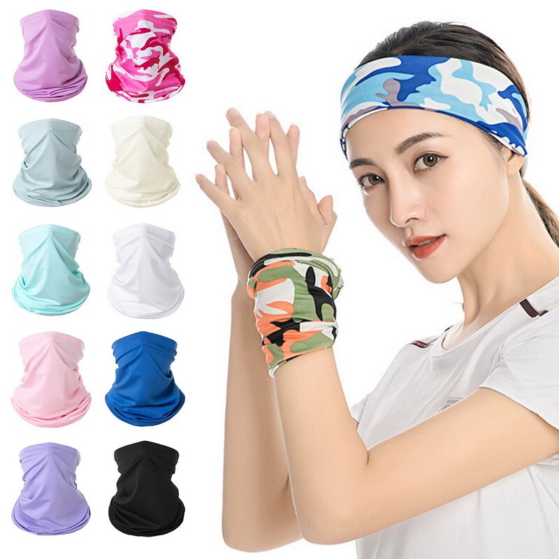 Sports de plein air écharpe randonnée Sarves Turban écharpe vélo cou Tube Bandana visage couverture anti-poussière Sacrf Hijab écharpe hommes femmes