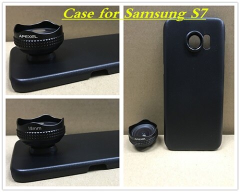 Apexel-lente gran angular HD de 18MM para teléfono móvil, lente de cámara, Kit de 0.6X para Samsung galaxy s8 plus S7 S6 y teléfono de 18MM: 18mm for Samsung s7
