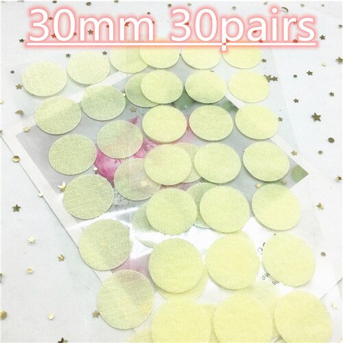 30mm 10mm colorido redondo adesivo auto adesivo prendedor fita ganchos e laços forte cola fita diy dot adesivo disco de náilon: 30mm beige 30pairs