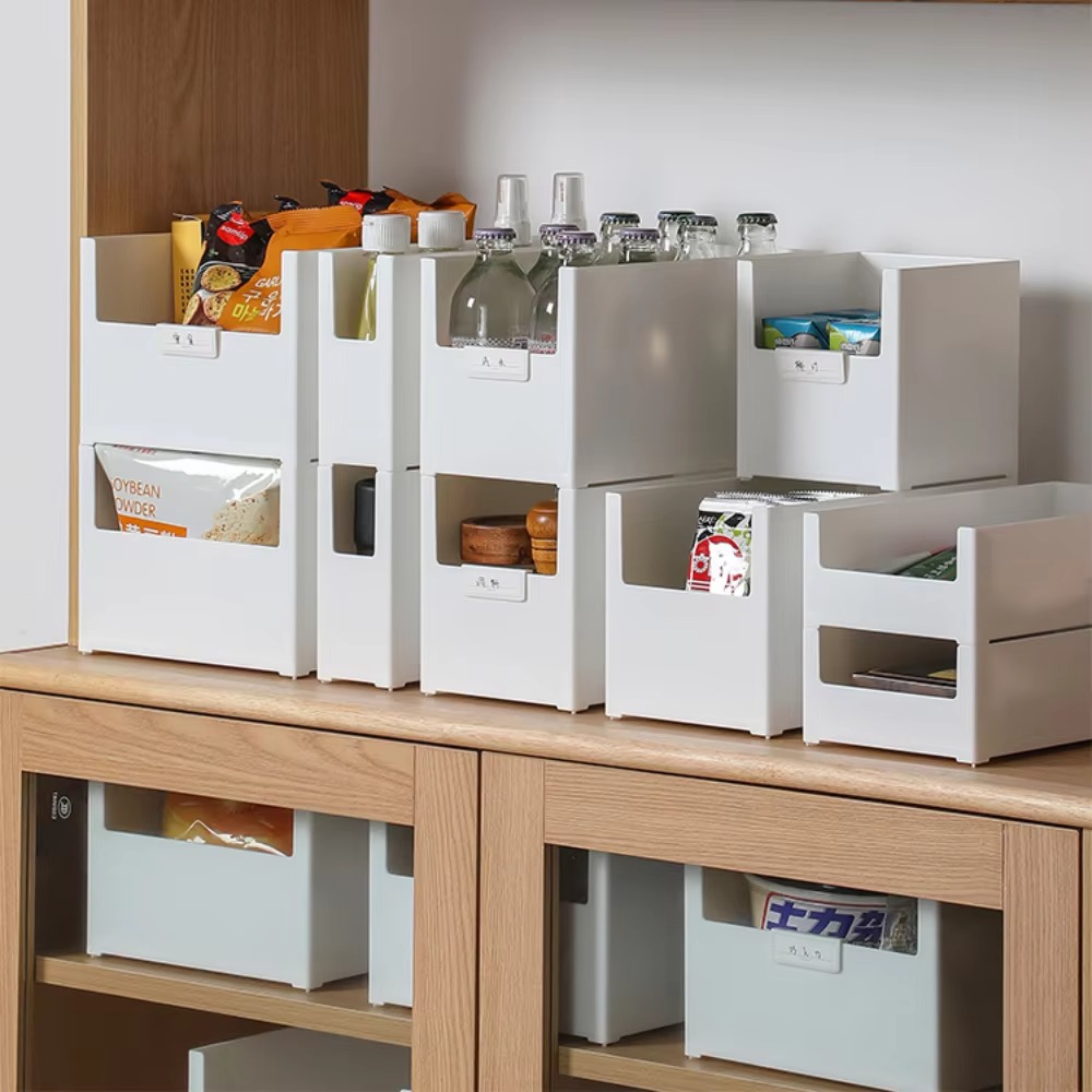 Rechtwinklige Aufbewahrungsbox, Küchenschrank, multifunktionale Schublade, Organizer-Kasten, erweiterbarer Aufbewahrungskorb, Schreibtisch-machen-hoch-Organizer