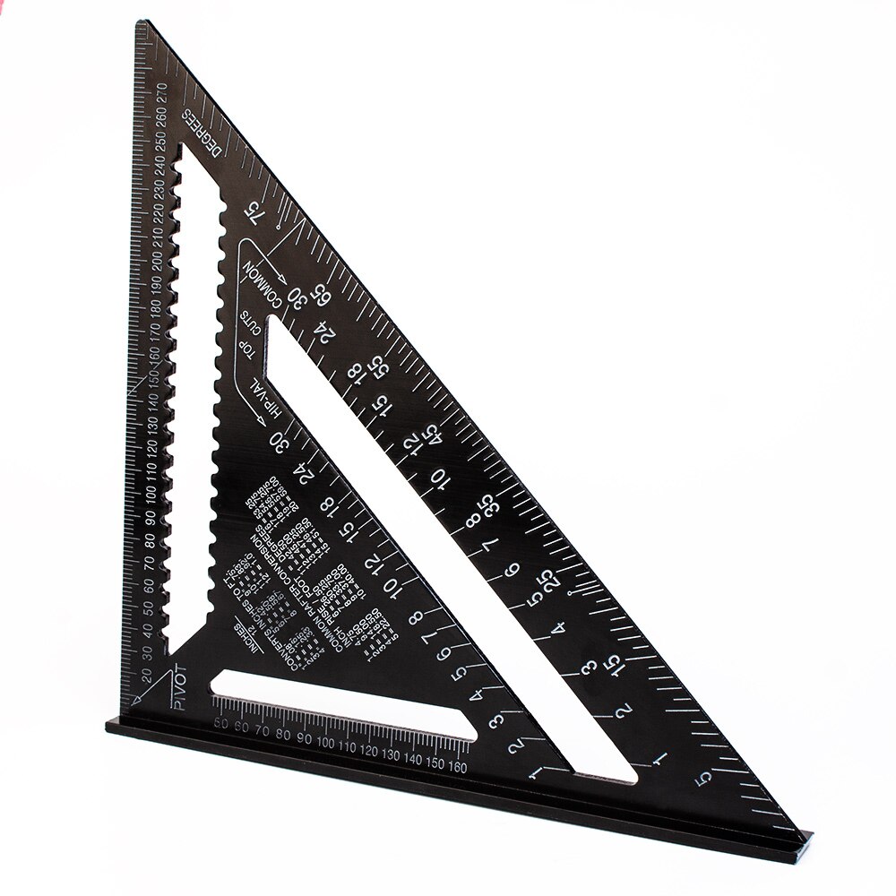 12inch Metric Squares For Woodworking Ruler Measuring Tool Aluminum Alloy Gauge Speed Square Roofing Triangle Ruler