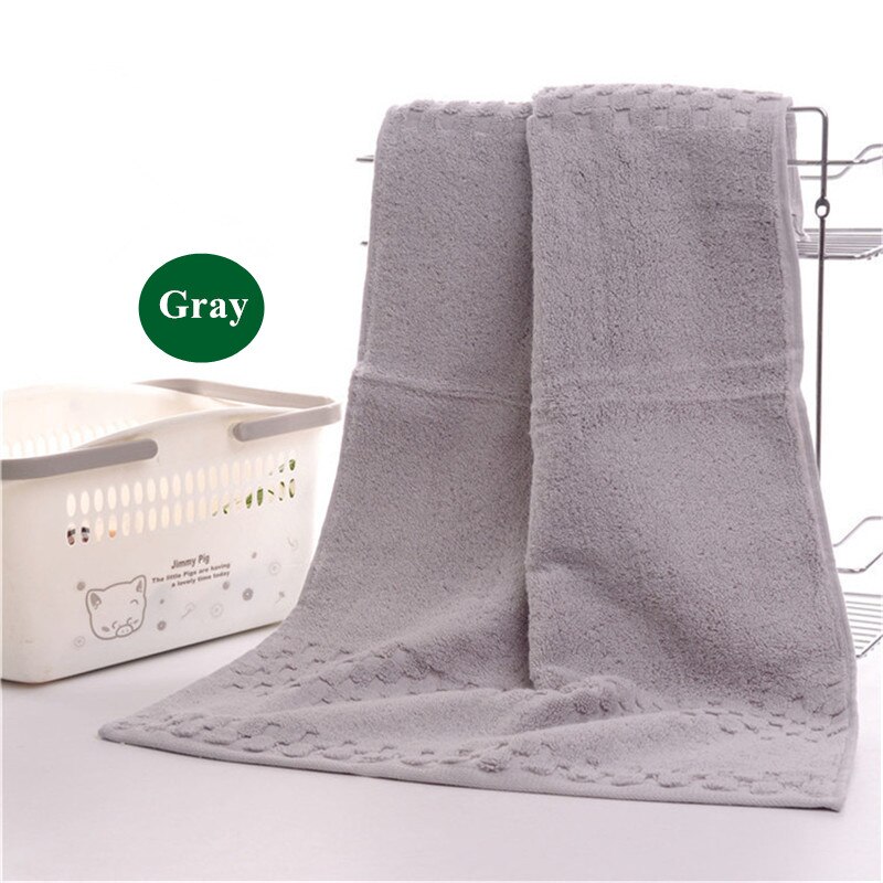 Zhuo  mo 40*75cm 220g luksus egyptisk bomuldsbadehåndklæder til voksne badehåndklæder bløde ansigtsvask håndklæder: Grå