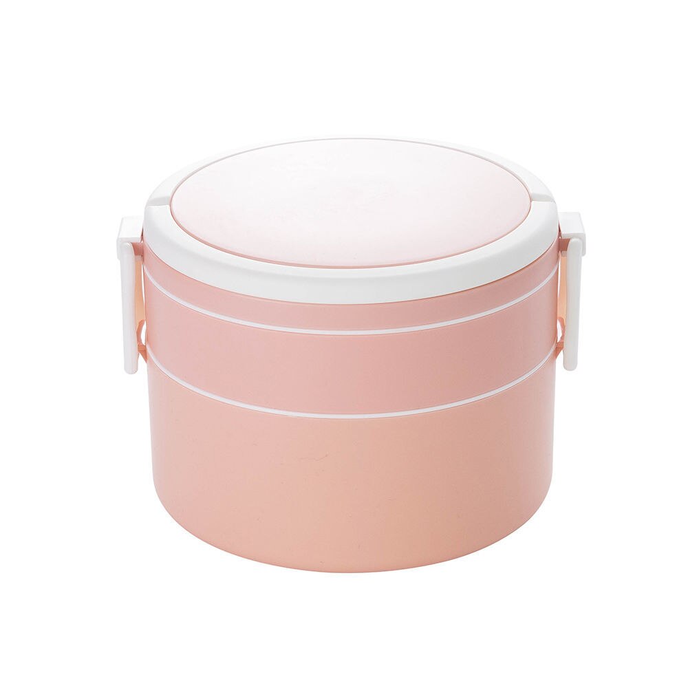 1100ml Portable 2 Layer Healthy Lunch Box Food Container Microwave Oven Lunch Bento Boxes With Cutlery Lunchbox: 6