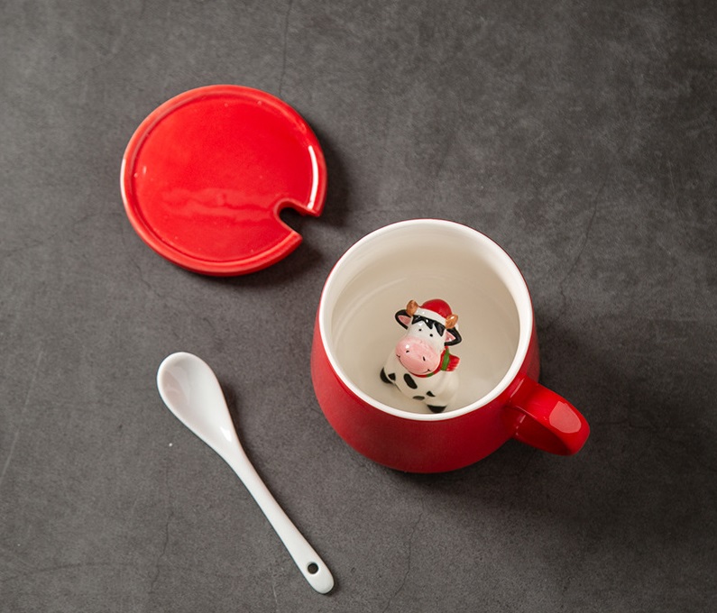 Kubek świąteczny kreatywność 3D kubeczek kartonowy bałwan ełk kubki robić kawy mleka kubek śniadaniowy kubki na herbatę wody kubek na sok materiały biurowe: Pomarańczowy