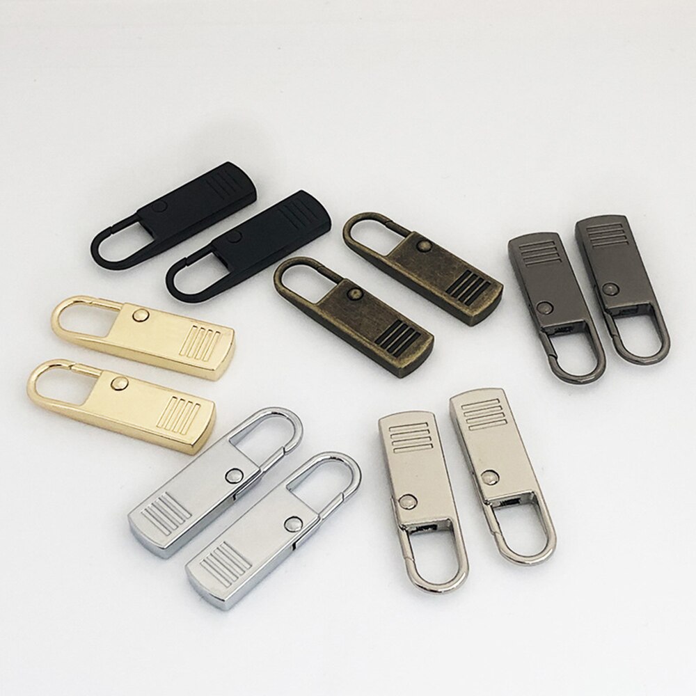 2pcs Zipper Pulls Tab Replacement Luggage Zipper Pull Extension Backpack Zippers Slider Handle Mend Fixer Repair For Suitcase