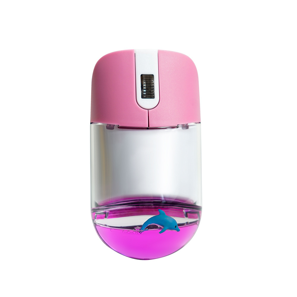 2,4G Nette Ozean Kreaturen Drahtlose Maus Kreative Schwimmende Tiere Computer USB Kristall Flüssigkeit Optische Mäuse Für Büro Laptop