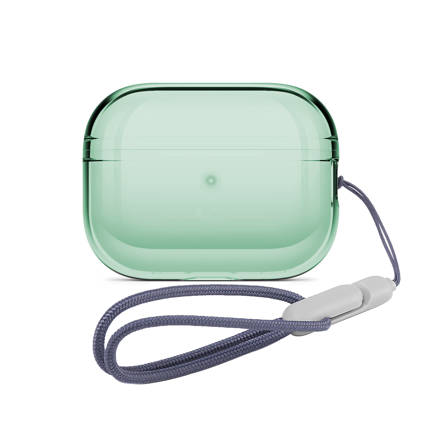 Transparante beschermhoes voor Airpods Pro 2e generatie Zacht TPU Schokbestendig Ontworpen hoesje voor Air Pods Pro 2-hoes met riem: Koper