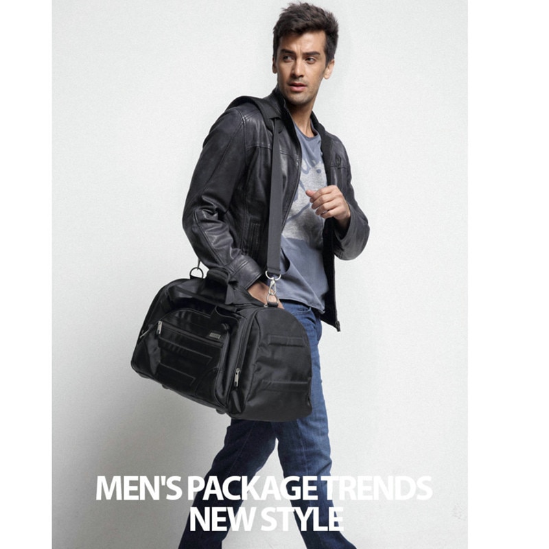 AspenSport Men Waterproof Weekend Bags Travel Luggage Nylon Duffle Bags Trip Handbag Large Bag Carry-on hand bag