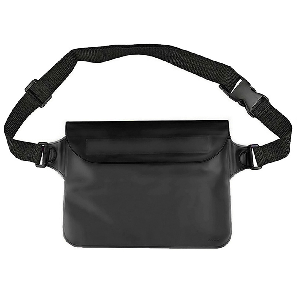Swimming Waist Bag Waterproof Sealing Underwater Bag Large Capacity Underwater Mobile Phone Bag for Beach Boat Sports: black