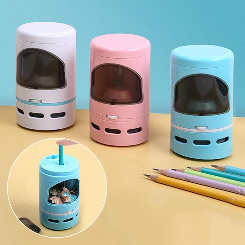 Desktop Mini Vacuum Cleaner Automatic Pencil Sharpener Electric Eraser Dust Suction School Office Home Stationer