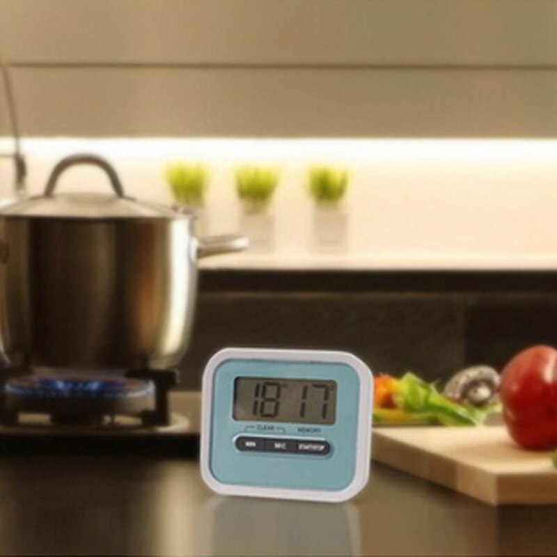 Five Colors Magnetic LCD Digital Kitchen Countdown Timer Alarm Kitchen Timer Practical Cooking Count Up Timer Loud Alarm Clock