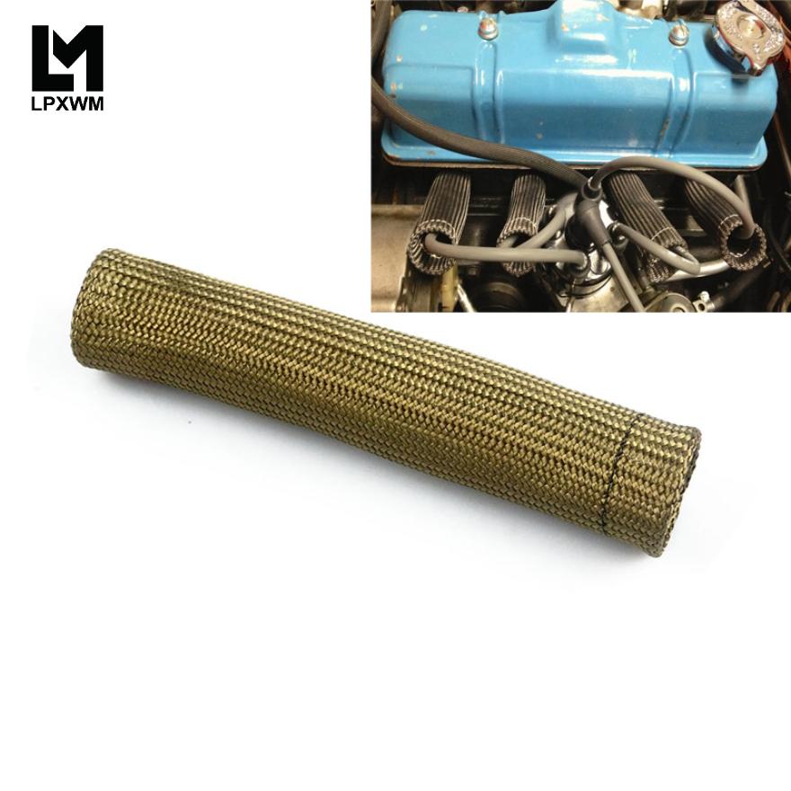 Universal Spark plug Heat Protector Sleeve fuel A/C oil line wiring 1''BASALT Spark plug Sleeve SPH11T