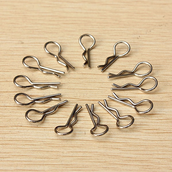 100PCS Clips Carrosserie Canopy Shell Clip Pin 100Pcs R-shaped Pins For HSP/HPI RC 1/10 Model Car