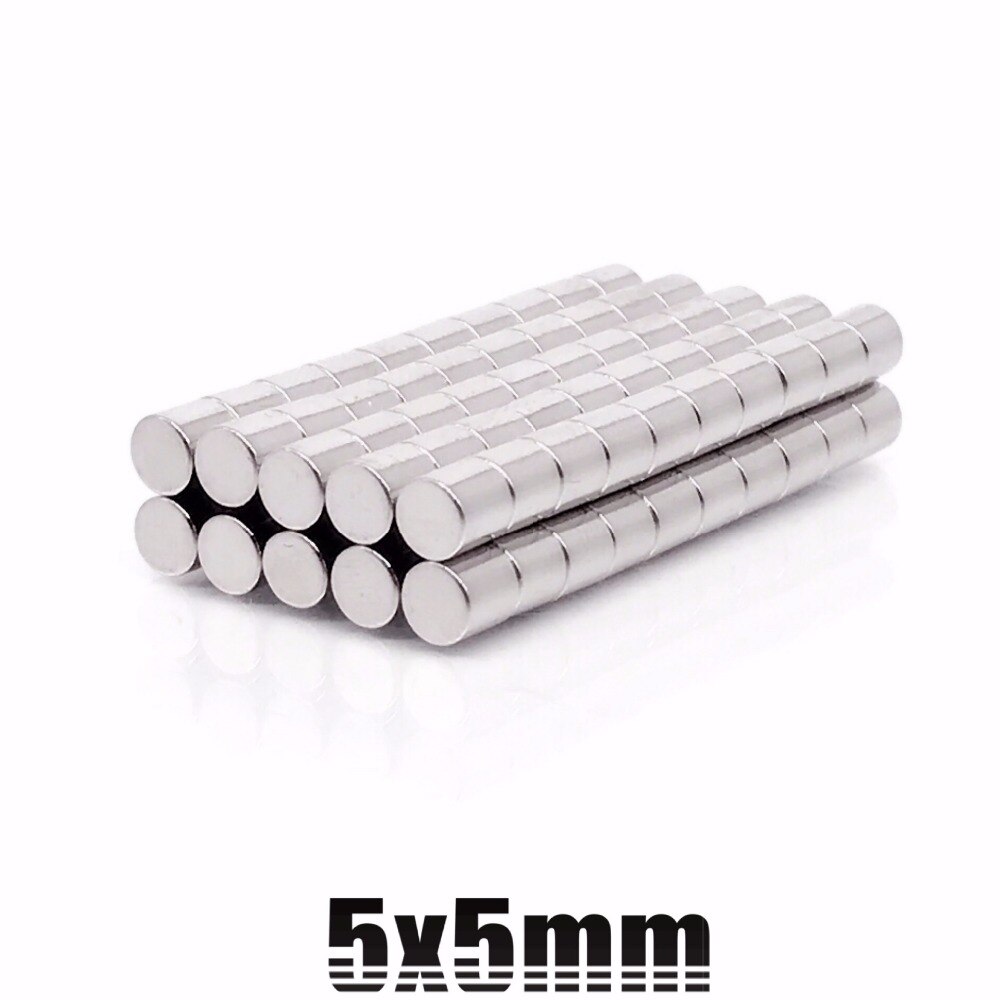 50 stks 5mm x 5mm Sterke Ronde Cilinder Neodymium Industriële Magneet 5*5 N35 5x5 Art Craft Verbinding 5x5