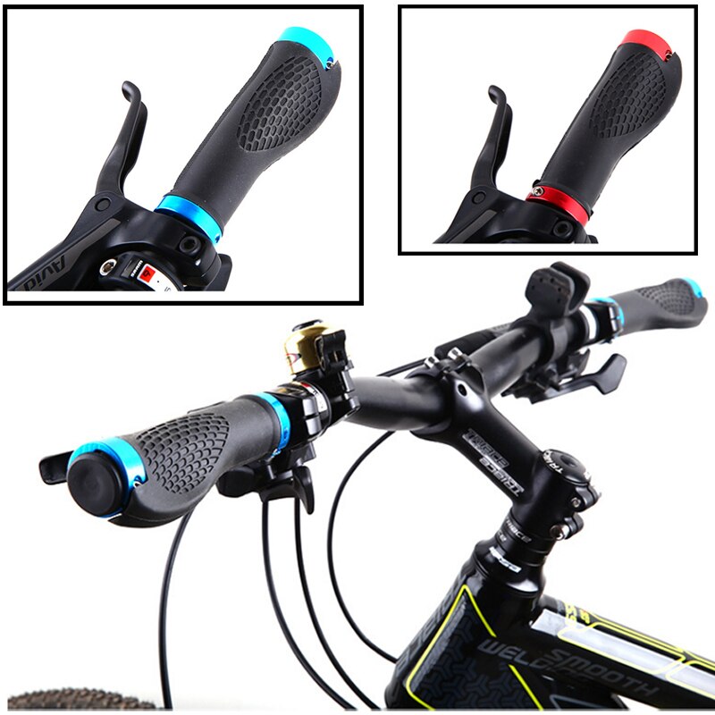MTB Bike Lenker Grip Gummi Anti-Skid Ergonomische Berg MTB Radfahren Teile Fahrrad Griffe Schwarz Gold Rot Blau