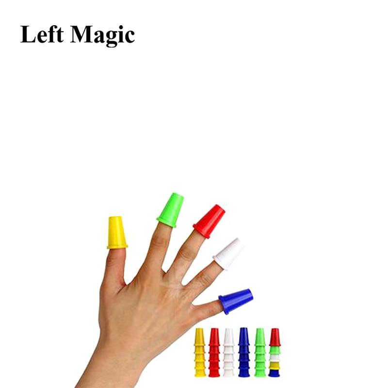 Magia punta delle dita finger stallo colorato ditale trucchi magici tazze prop stage Magia Mostra E3099