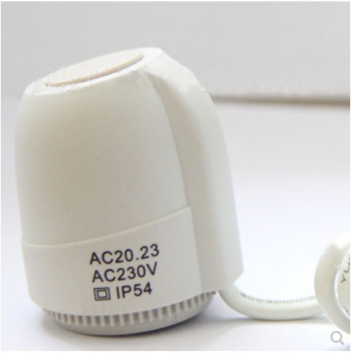 230V NO NC electric thermal actuator valve head for thermostat manifold underfloor heating radiator normally opened closed: White normally close