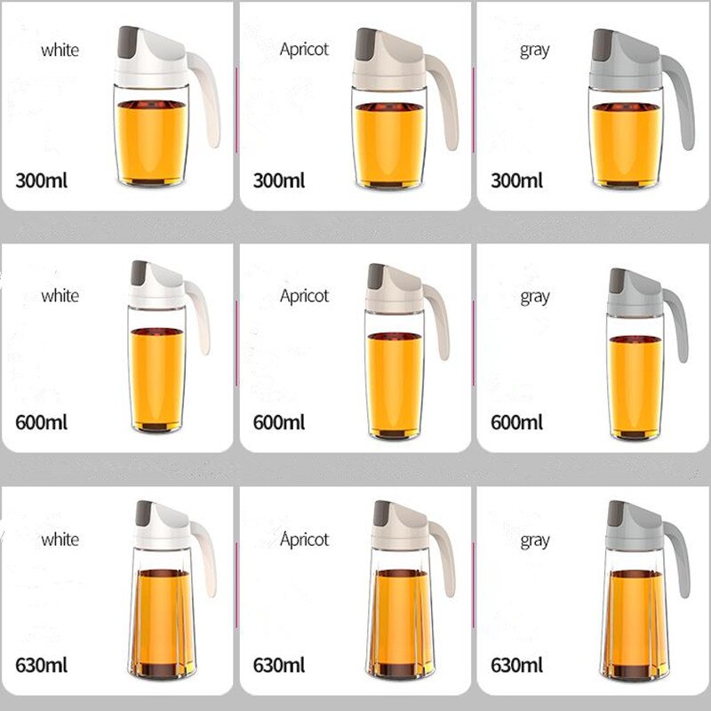 Glas olivenolie flaske premium eddike beholder køkken sojasovs flaske glas eddike opbevaring flaske madlavningsværktøj