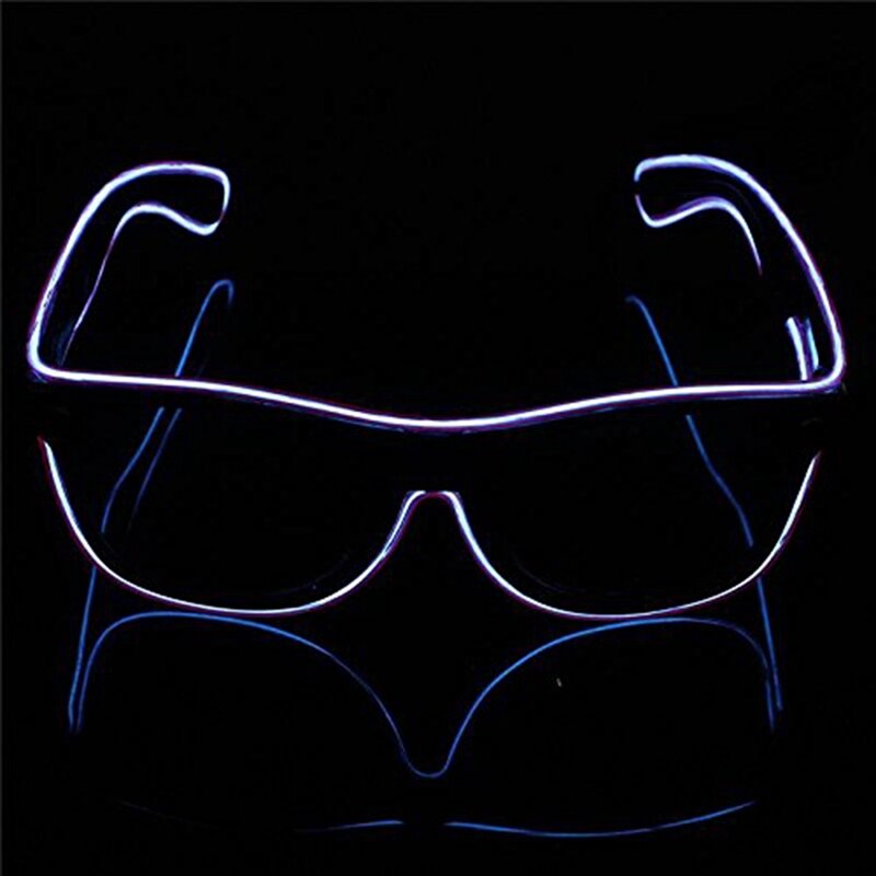 2 Pcs LED Light Glasses Party Toy Glasses - Ice Blue & Purple