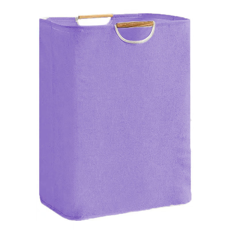 Large Laundry Hamper Collapsible Laundry Basket with Bamboo Handles Freestanding Waterproof Clothes Hamper for Laundry Room: Blue