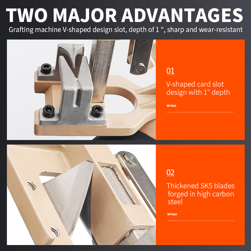 Tijeras de injerto de jardín, máquina de injerto de aleación de aluminio para árboles frutales, herramientas de jardín para cortar podadoras y jardinería