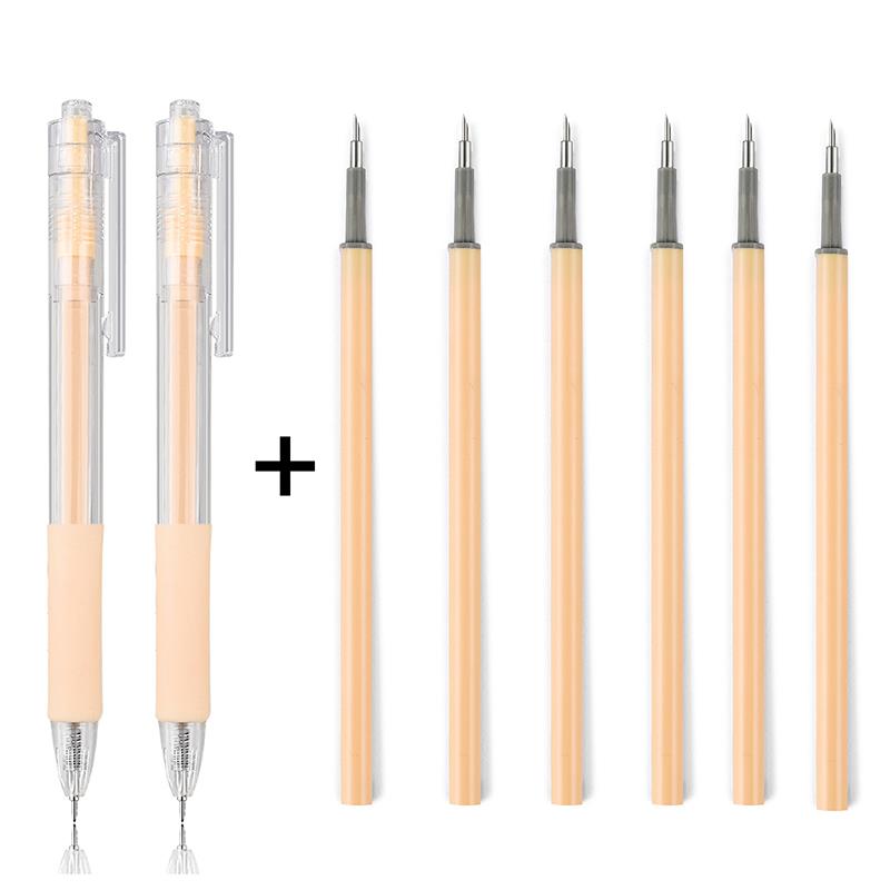 Set Papier geschnittenes Messer Stift Nachfüllset Kunst Allzweckmesser Scrapbook Schneidwerkzeug Präzaufkleber Washi Tape Cutter DIY Handwerk: Dunkelgrau