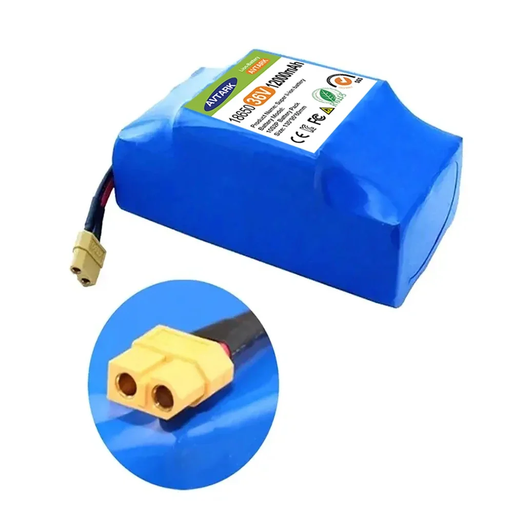 36V 12A battery hoverboard rechargeable li-ion battery pack li-ion cell for electric self balance scooter hoverboard unicycle
