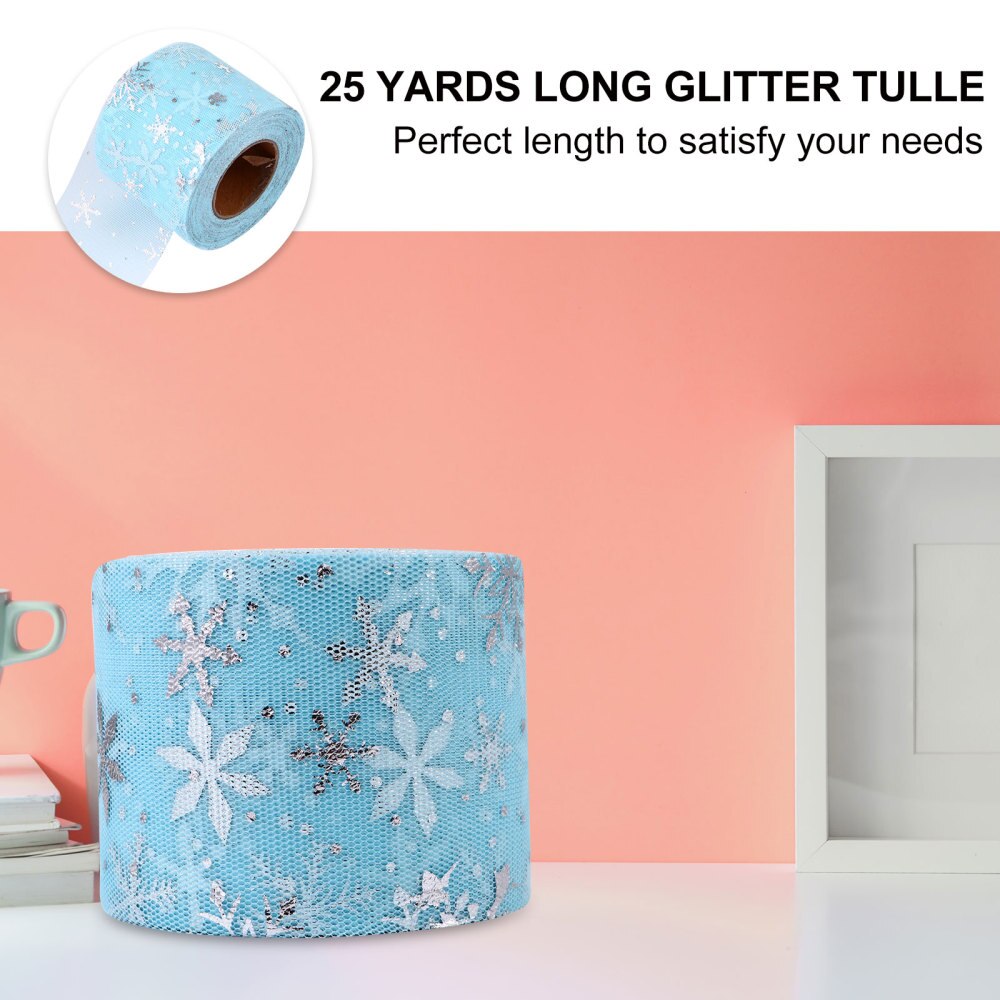 1 impostato Scintillante Garza Rotolo di Avvolgimento Rotolo di Garza per la Festa Di Natale