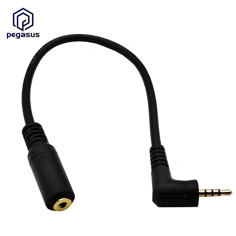 DC 2.5mm 4Pole Male to Female Jack Stereo Audio Adapter MF Gold Cable 20cm