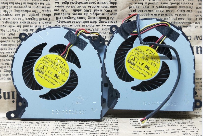 Original laptop cpu cooling fan heatsink For CLEVO P650 P650N P650SG P650SA P650SE P651SG: GPU 2 fans