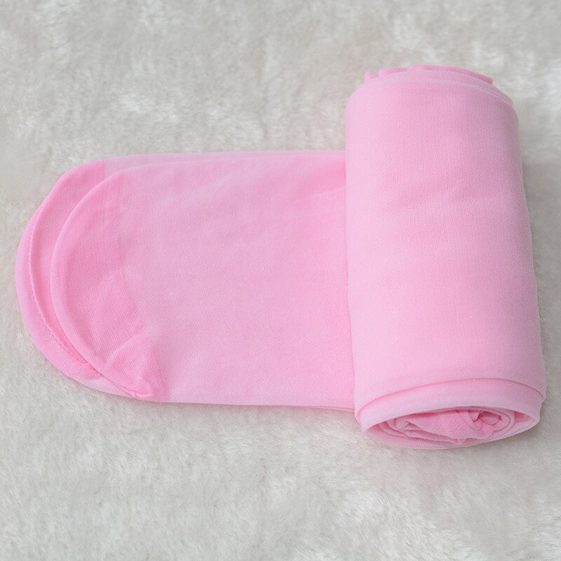 80-135cm dziecko dziecko pantynose lato cienki jedwab pończochy dziecko dzieci cukierkowe kolory jedwabne pończochy dziecko taniec biały 5 sztuk: Różowy / M